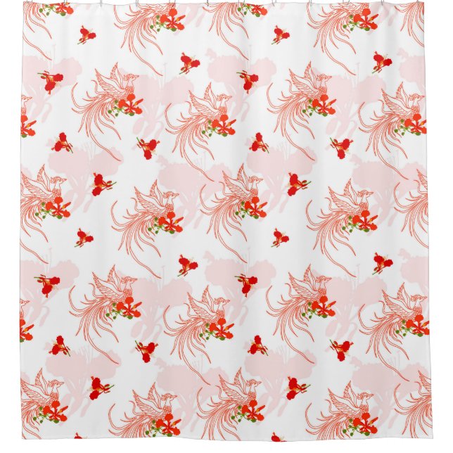 Phoenix Bird And Phoenix Flower Seamless Pattern (Front)