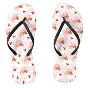 Phoenix Bird And Phoenix Flower Seamless Pattern Flip Flops