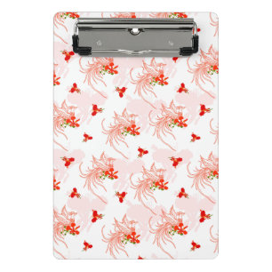 Phoenix Bird And Phoenix Flower Seamless Pattern Mini Clipboard