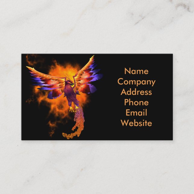 Phoenix Bird Business Card (Front)