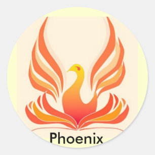 Phoenix bird classic round sticker