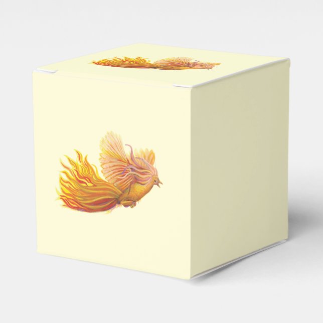 Phoenix Bird in Flight  Favor Box (Front Side)