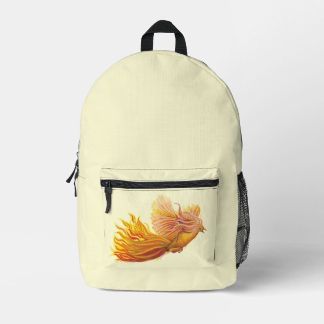 Phoenix Bird in Flight  Printed Backpack (Front)