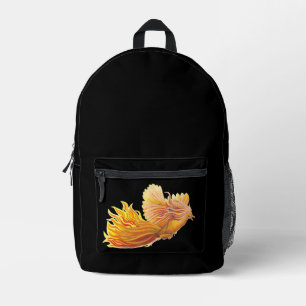 Phoenix Bird in Flight Printed Backpack