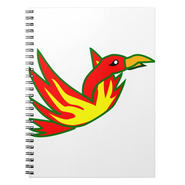 Phoenix Bird Of Fire Mythical Fire Bird Flaming Notebook (Front)