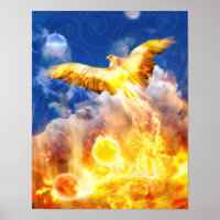 Phoenix Bird RISE ABOVE YOUR TROUBLES