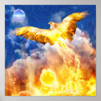 Phoenix Bird RISE ABOVE YOUR TROUBLES