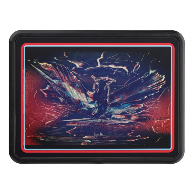 Phoenix Bird Rising Trailer Hitch Cover (Front)