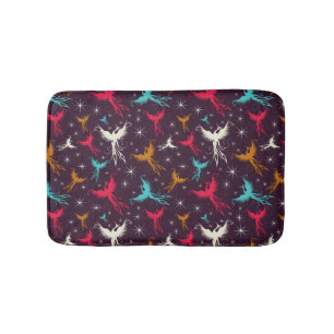 Phoenix Birds Figure Pattern Bath Mat