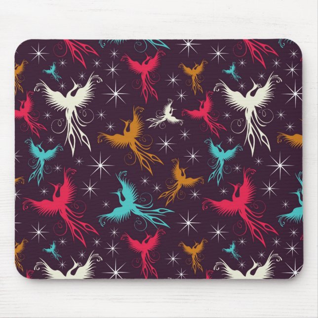 Phoenix Birds Figure Pattern Mouse Pad (Front)