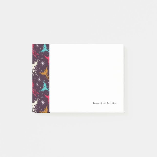 Phoenix Birds Figure Pattern Post-it Notes (Front)