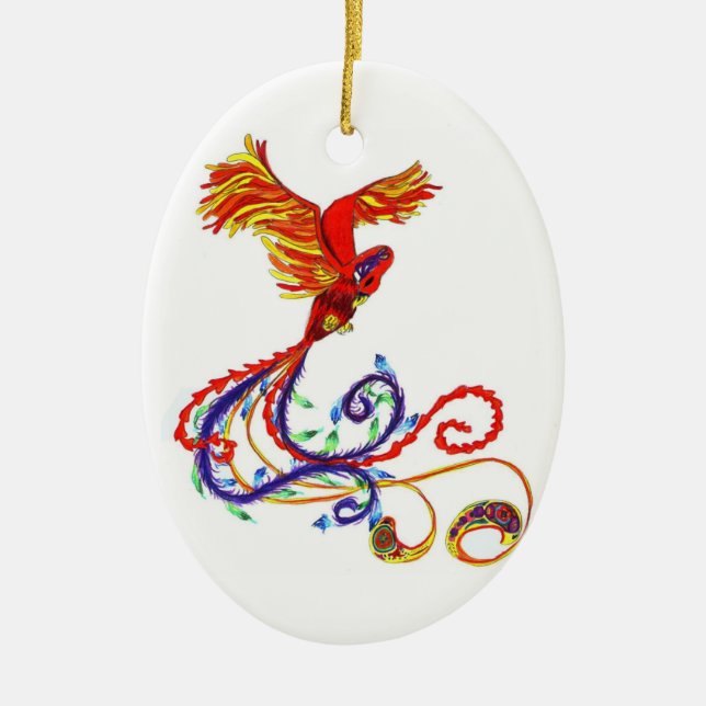 Phoenix Ceramic Ornament (Front)