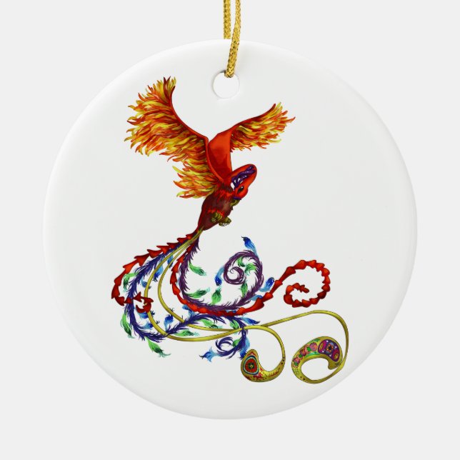 Phoenix Ceramic Ornament (Front)