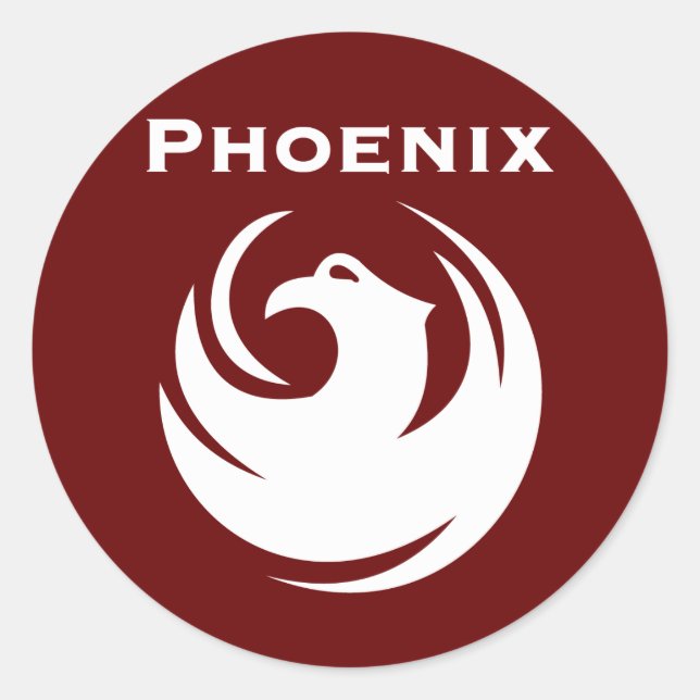 Phoenix city flag classic round sticker (Front)