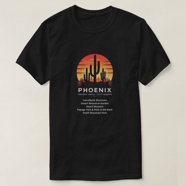  Phoenix “Desert Days, City Nights” T-Shirt (Design Front)
