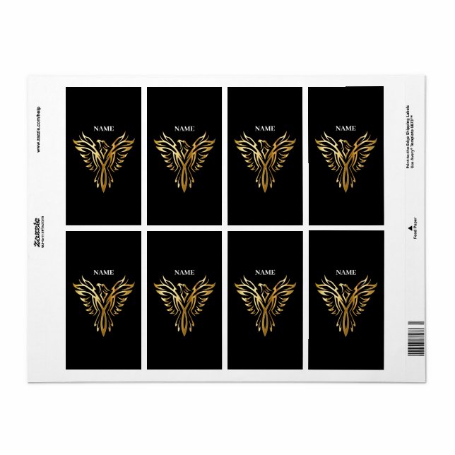 Phoenix d'or, élégance (Feuille entière)