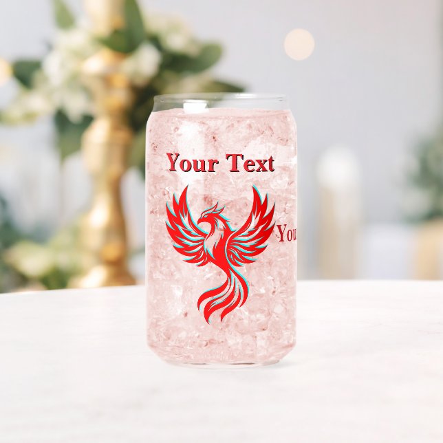 Phoenix Fantasy Customizable Can Glass (Insitu (Wedding))