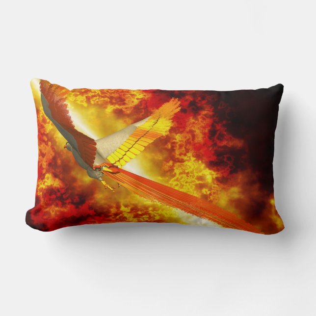 Phoenix Fantasy Gothic Lumbar Pillow (Front)