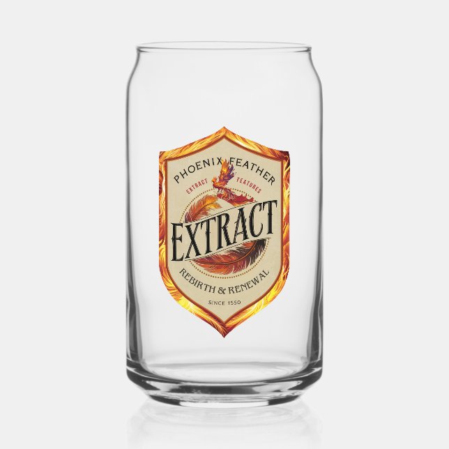 Phoenix Feather Extract Vintage Halloween Can Glass (Front)