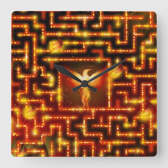 Phoenix Fiery Maze Clock (Front)