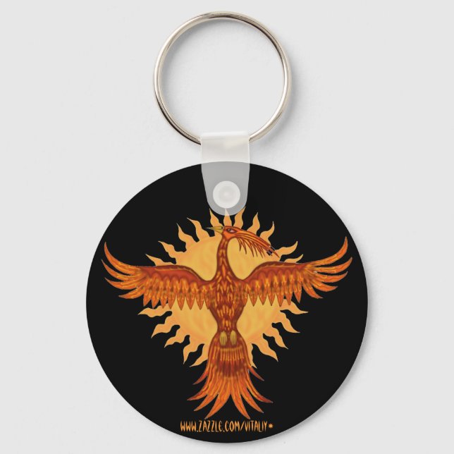 Phoenix fire bird cool keychain design (Front)