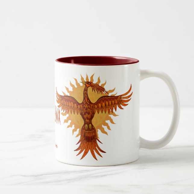 Phoenix fire bird cool mug design (Right)