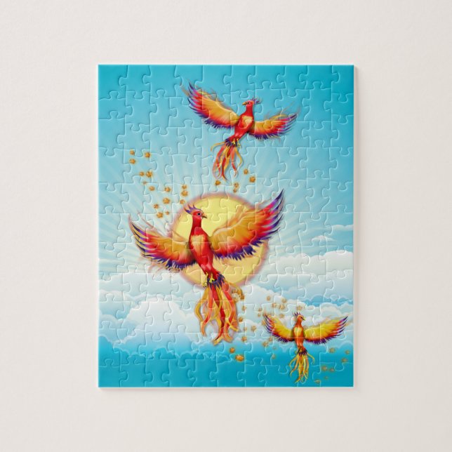 Phoenix Fire Bird Rising Jigsaw Puzzle (Vertical)