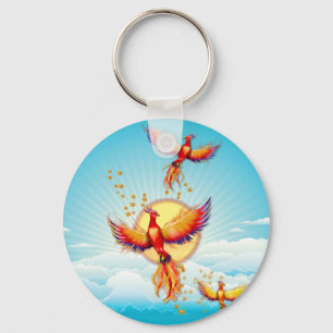 Phoenix Fire Bird Rising Keychain
