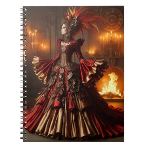 Phoenix Fire Queen Steampunk Victorian Industrial Notebook