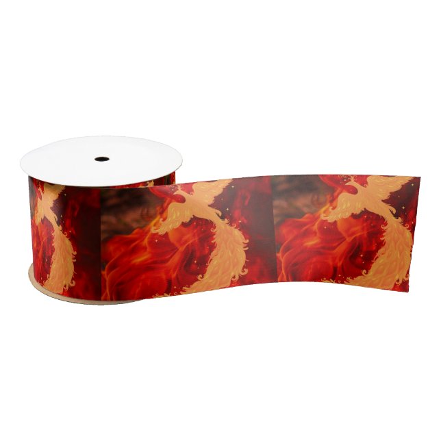 Phoenix & Fire Satin Ribbon (Spool)