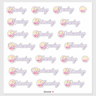 Phoenix Fire Weekday Custom-Cut Vinyl Sticker