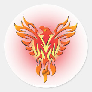 Phoenix Firebird Classic Round Sticker