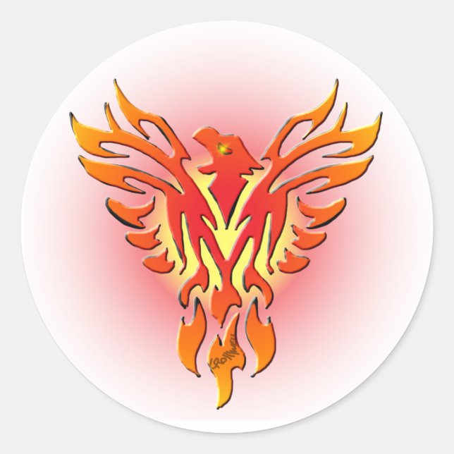 Phoenix Firebird Classic Round Sticker (Front)