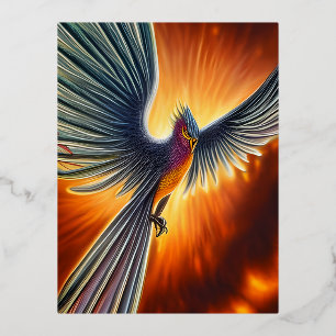 Phoenix Foil Holiday Postcard