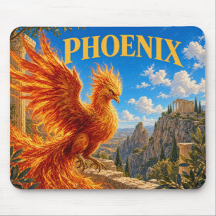 Phoenix, Gothic Fantasy Monster Mouse Pad