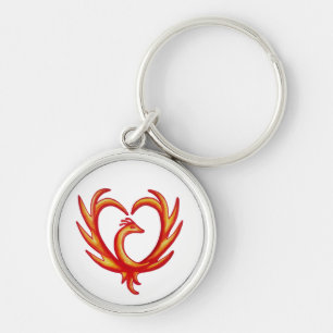 Phoenix Heart Keychain