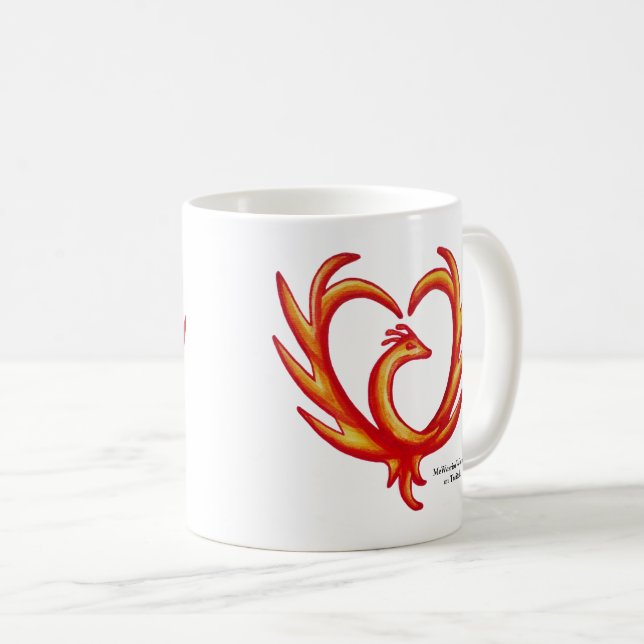 Phoenix Heart, MeWarriorWoman on Twitch  Coffee Mug (Front Right)