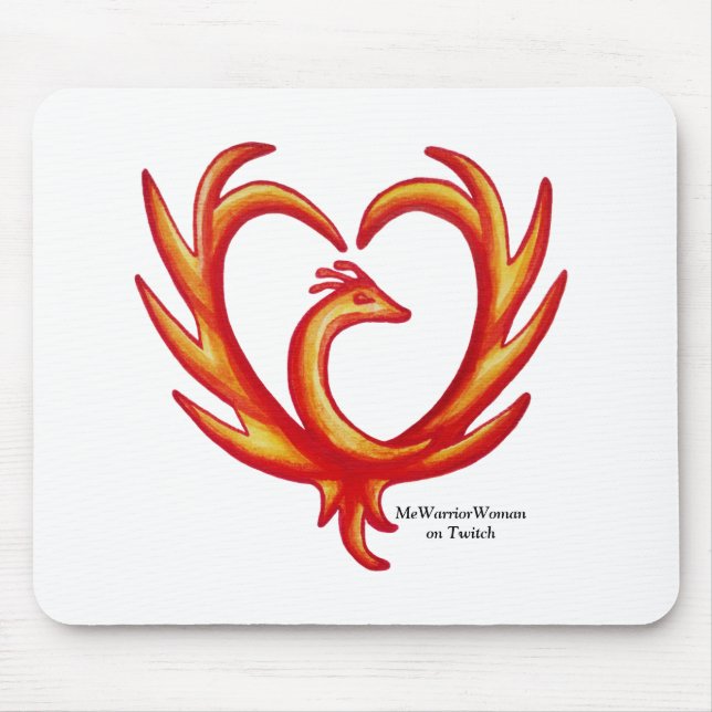 Phoenix Heart, MeWarriorWoman on Twitch  Mouse Pad (Front)