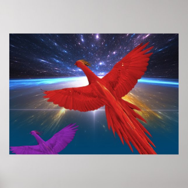 Phoenix in Space Poster (Front)