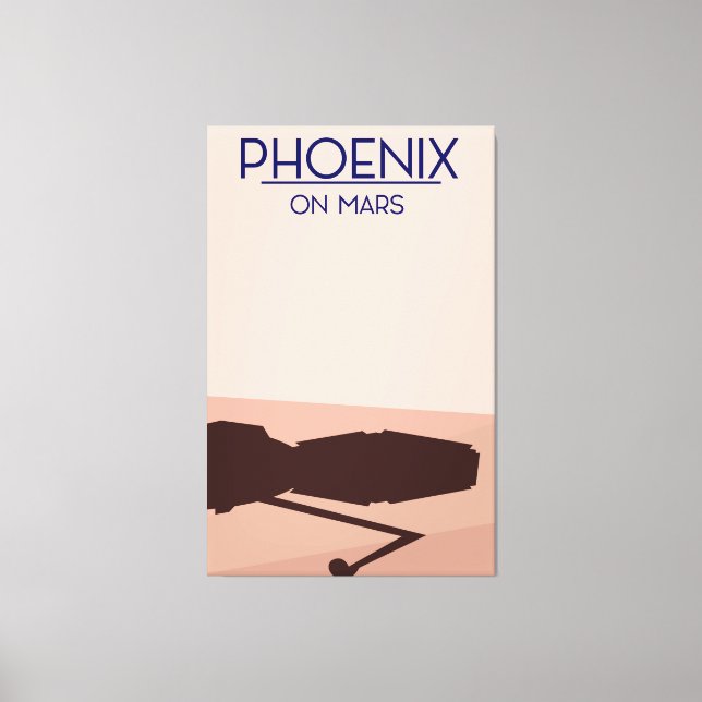 Phoenix lander on Mars. Canvas Print (Front)