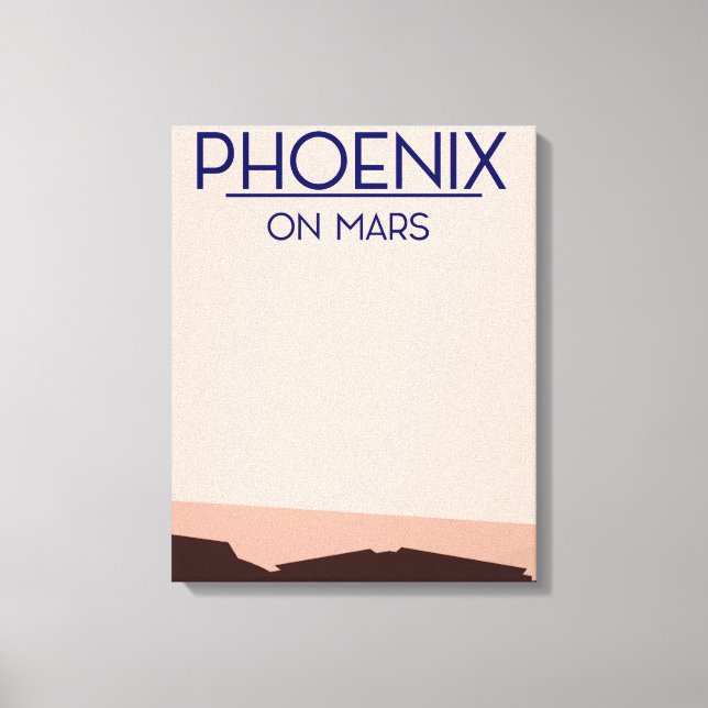 Phoenix lander on Mars. Canvas Print (Front)