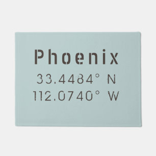 Phoenix Latitude Longitude Doormat