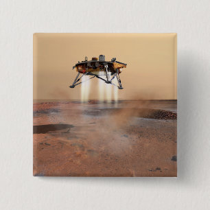 Phoenix Mars Lander 2 Inch Square Button