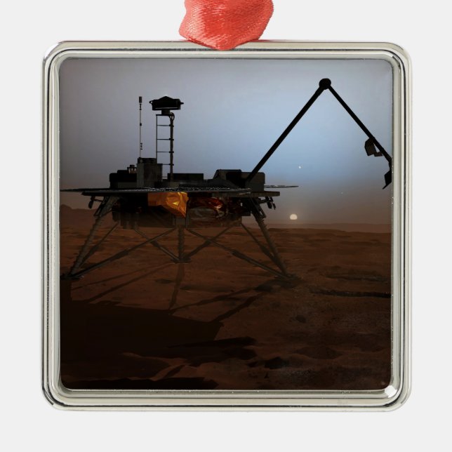 Phoenix Mars Lander 4 Metal Ornament (Front)