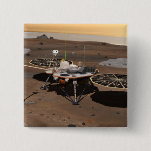 Phoenix Mars Lander 5 2 Inch Square Button