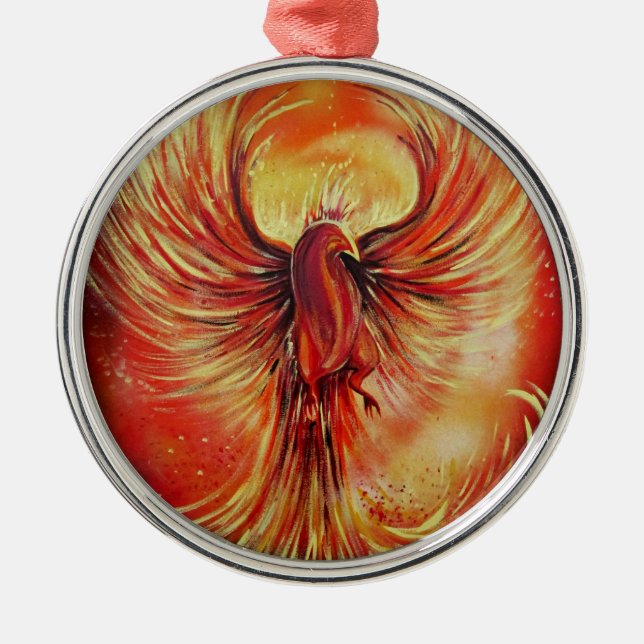 Phoenix Metal Ornament (Front)