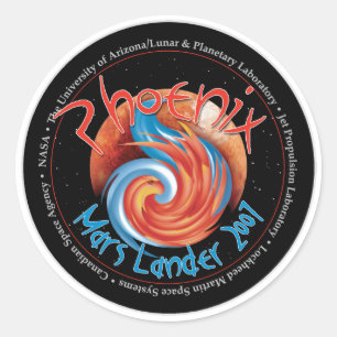 Phoenix Mission Patch Classic Round Sticker