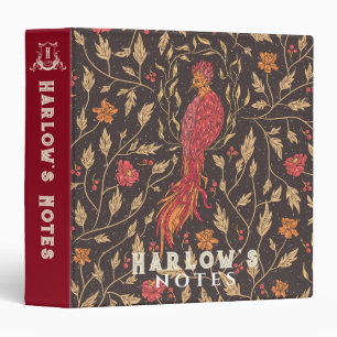 Phoenix Mythical Creature Crimson 3 Ring Binder