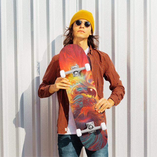 Phoenix Mythique se levant du skateboard Flames (Créateur téléchargé)