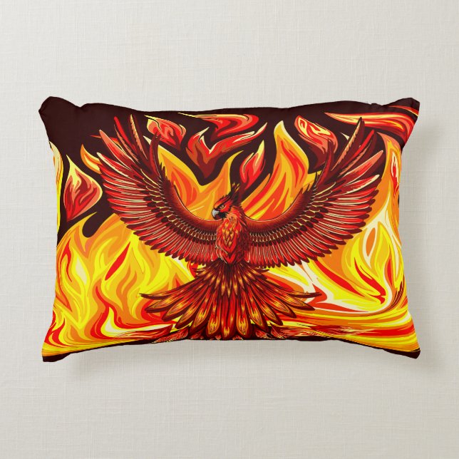 Phoenix mythological immortal Creature Accent Pillow (Front)